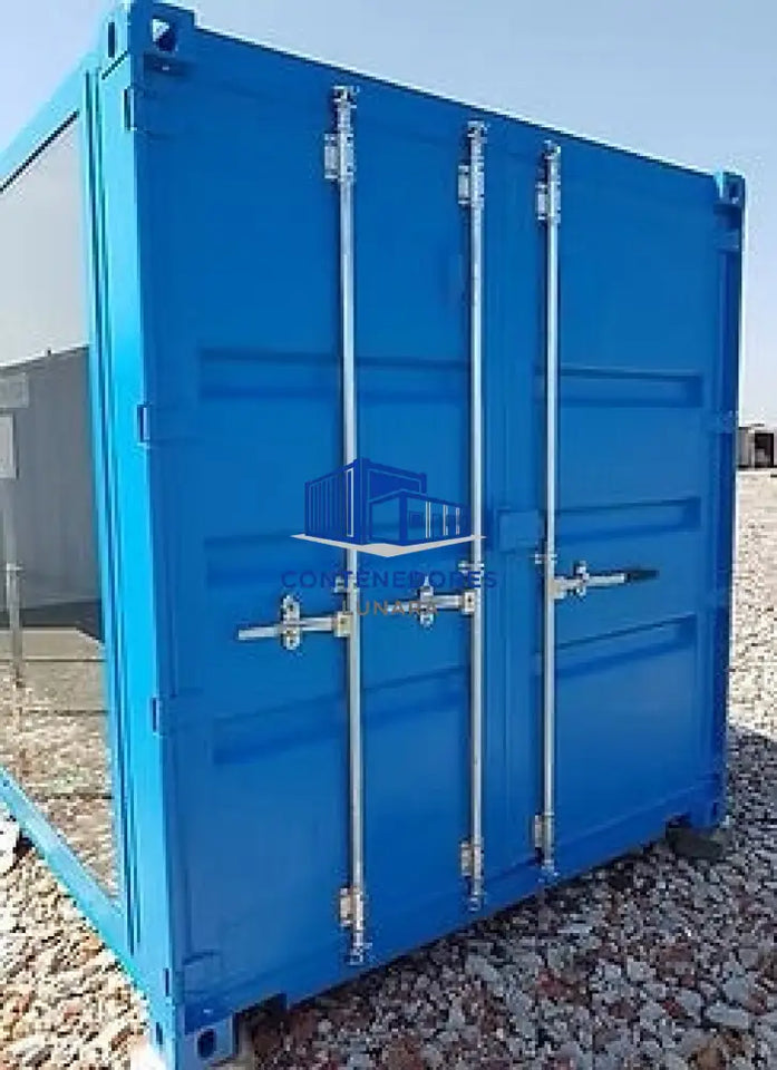 CONTENEDOR DE EXPOSICIÓN DE 20 PIES HC VITRADO AZUL