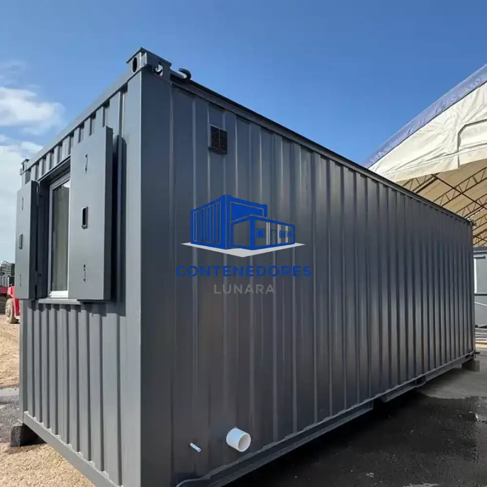 CONTENEDOR DE OFICINA 2,4 x 6,4 M CON BANO Y COCINA