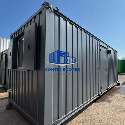 CONTENEDOR DE OFICINA 2,4 x 6,4 M CON BANO Y COCINA