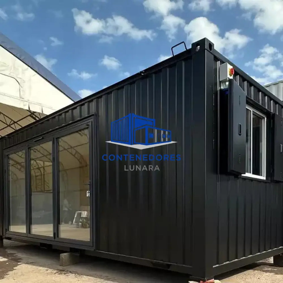 CONTENEDOR DE OFICINA 6,4 X 2,4 M CON PUERTA PLEGABLE