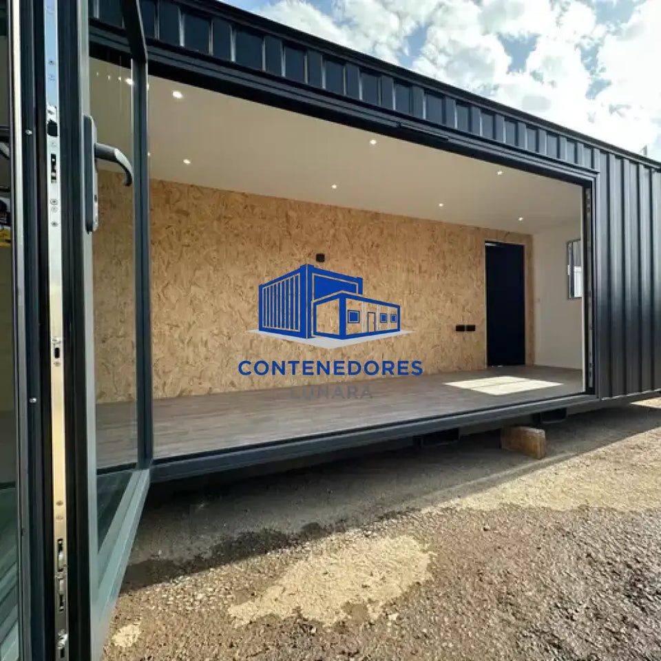 CONTENEDOR DE OFICINA 6,4 X 2,4 M CON PUERTA PLEGABLE