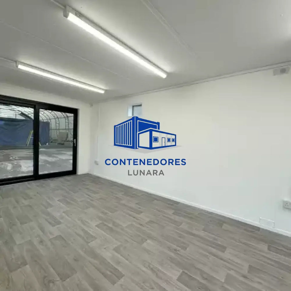 CONTENEDOR DE OFICINA 9,7 X 3 M CON PUERTA CORREDIZA