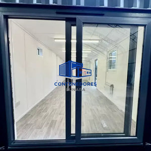 CONTENEDOR DE OFICINA 9,7 X 3 M CON PUERTA CORREDIZA