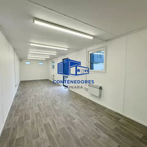CONTENEDOR DE OFICINA 9,7 X 3 M CON PUERTA CORREDIZA