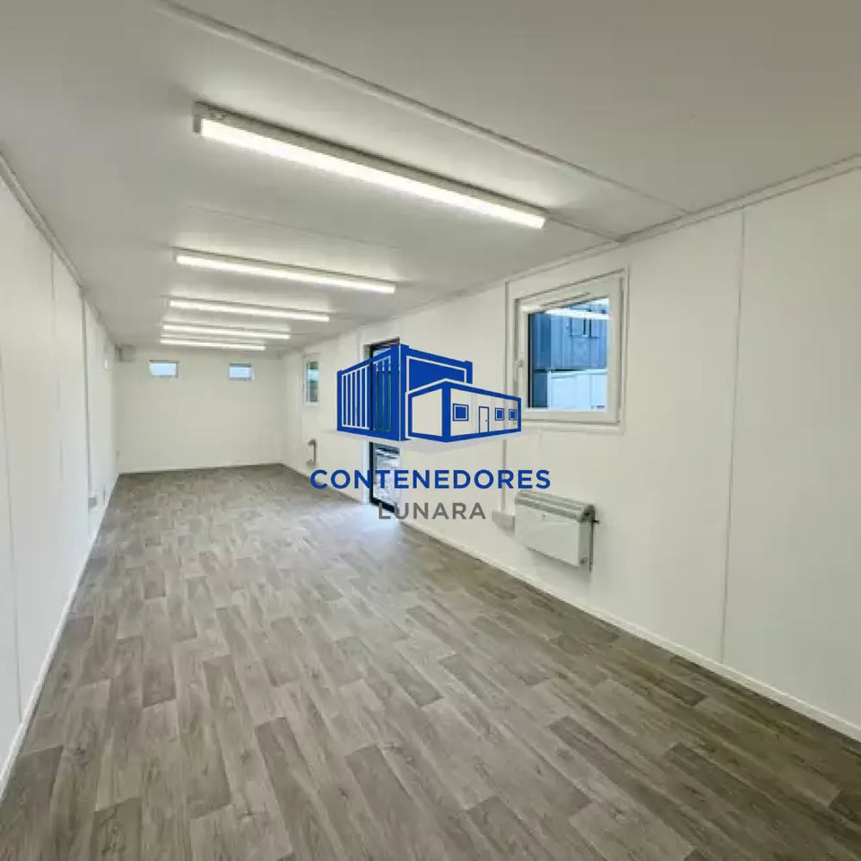 CONTENEDOR DE OFICINA 9,7 X 3 M CON PUERTA CORREDIZA