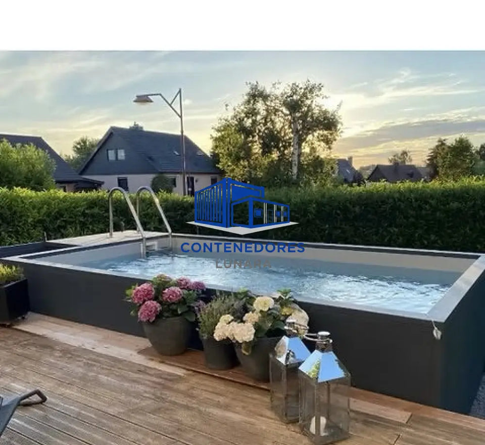 MINI CONTENEDOR DE PISCINA MÓVIL 5M25x2M55x1M26