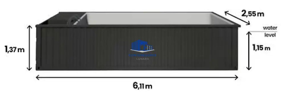 PISCINA CONTENEDOR DE 6.2 M X 2.5 M