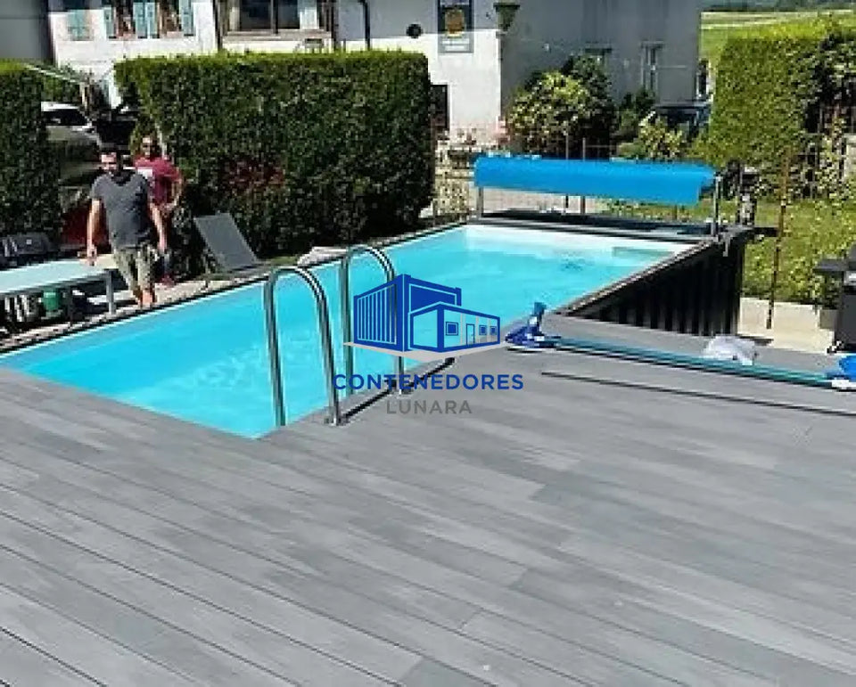PISCINA CONTENEDOR DE 6.2 M x 2.5 M CON BOMBA DE CALOR