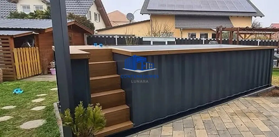 PISCINA CONTENEDOR DE 6.2 M x 2.5 M CON BOMBA DE CALOR